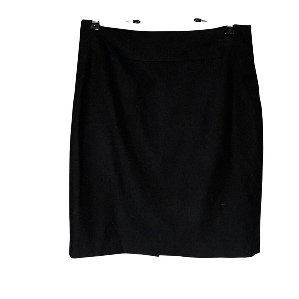 Banana Republic Black Wool Blend Pencil Skirt 6P Minimalist Professional